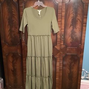 Matilda Jane Size Small Green Maxi Dress New